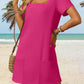 💕Last Day Promotion 50% UIT👗Casual Square Neck Pocket Short Sleeve Dress with Pockets voor dames