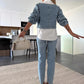 💥Dames 2-delige spijkerset met enkellange jeans