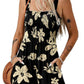 ⏰Hot Sale 50% Uit-Women's Summer Square Neck Sleeveless Loose Casual Shorts Smocked Rompers (🔥Koop er 2 krijg 5% korting & Gratis verzending)