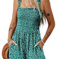 ⏰Hot Sale 50% Uit-Women's Summer Square Neck Sleeveless Loose Casual Shorts Smocked Rompers (🔥Koop er 2 krijg 5% korting & Gratis verzending)