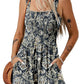 ⏰Hot Sale 50% Uit-Women's Summer Square Neck Sleeveless Loose Casual Shorts Smocked Rompers (🔥Koop er 2 krijg 5% korting & Gratis verzending)