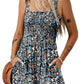 ⏰Hot Sale 50% Uit-Women's Summer Square Neck Sleeveless Loose Casual Shorts Smocked Rompers (🔥Koop er 2 krijg 5% korting & Gratis verzending)