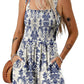⏰Hot Sale 50% Uit-Women's Summer Square Neck Sleeveless Loose Casual Shorts Smocked Rompers (🔥Koop er 2 krijg 5% korting & Gratis verzending)