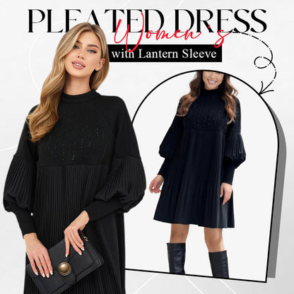 🖤Fall&Winter New Arrivals 50% OFF🖤Women's Lantern Sleeve Stand Collar Dress