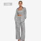 💕2025 HOT SALE💐Paillettenblazer en wijde broek voor dames (set van 3 stuks)