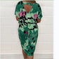 Losse, casual jurk met luipaardprint met ronde hals