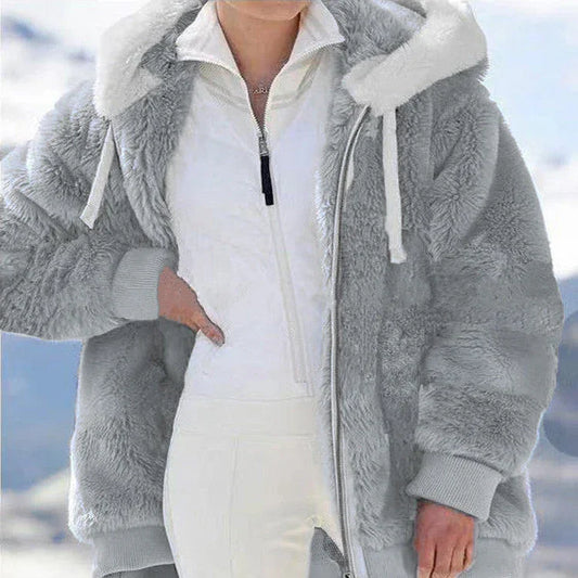 🎁Kerst Hete verkoop 49% OFF🎄Superwarm & Stijlvol Fleecejack voor Dames met Capuchon!❄️