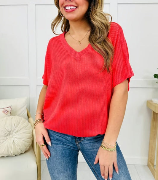 💥Beperkte tijd promotie 49% korting💥Dames V-hals veelzijdige casual vleermuismouwen T-shirt tops