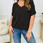 💥Beperkte tijd promotie 49% korting💥Dames V-hals veelzijdige casual vleermuismouwen T-shirt tops