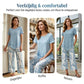 💙Casual Round Neck Layered Tunic Top and Wide Leg Pants Set