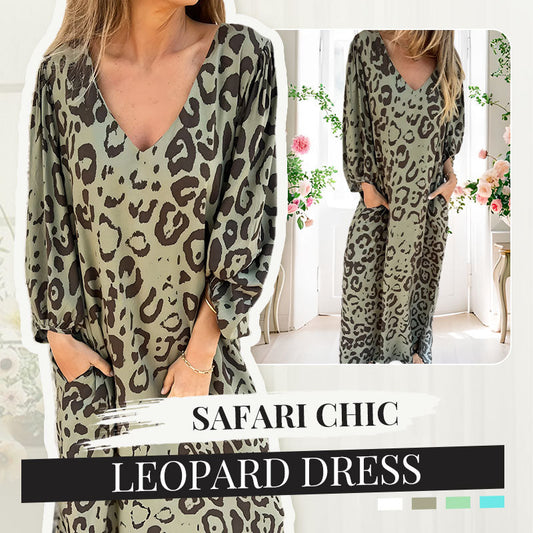 💖Beperkte uitverkoop 50% KORTING💖Safari Chic Leopard-jurk