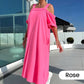 🌈 Maxi-jurk voor dames met open schouders