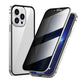 Magnetisch iPhone-hoesje met anti-spiegelglas en metaal