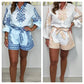 ⏳ Beperkte tijd 50% korting! 💥Gedessineerde Knoopsluiting Shorts Co-ord