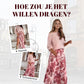 Top met ronde hals & bedrukte rok met riem