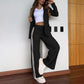 ✨Dames casual set met gekerfde reversblazer en wijde broek💖
