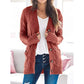 🔥Dames herfst casual langemouwen open vest met knopen en kabelpatroon (bij aankoop van 2 stuks gratis verzending)