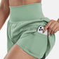 ✨️2025 Hot Sale 49% UIT🥰High Waisted 2-in-1 Yoga Shorts & Zijzakken