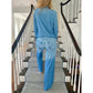 🌙 Denim Dreams Pyjamaset – Comfortabele pasvorm, zachte loungewear met denimlook voor de hele nacht comfort 🌟