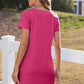 💕Last Day Promotion 50% UIT👗Casual Square Neck Pocket Short Sleeve Dress with Pockets voor dames