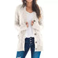 🔥Dames herfst casual langemouwen open vest met knopen en kabelpatroon (bij aankoop van 2 stuks gratis verzending)