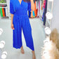 💙Zomeruitverkoop - 8€ korting! 💙Gestippelde Print Elastische Taille Jumpsuit