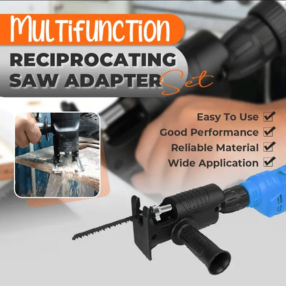 ❄️Zomerfresh 50% Korting!🔥Sabelzaagadapter voor Boormachine – Multifunctionele Zaagadapter Set voor Hout, Kunststof & Dun Metaal