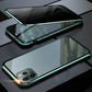Magnetisch iPhone-hoesje met anti-spiegelglas en metaal
