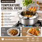 ⏳ Tijdelijke Actie ⏰ Roestvrijstalen Tempura Frituurpan – Met Thermometer, Afdruiprek & Diepe Pan ✨