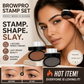 🖤50% KORTING 2026 HETE VERKOOP! 50K+ Verkocht Wenkbrauw Stempel Poeder Kit met Applicatorkwast, Één Druk Perfecte Wenkbrauw Stempel, Waterbestendig Langdurig 24U Wenkbrauw Make-up voor Moeiteloze Dagelijkse Salon-Achtige Wenkbrauwen