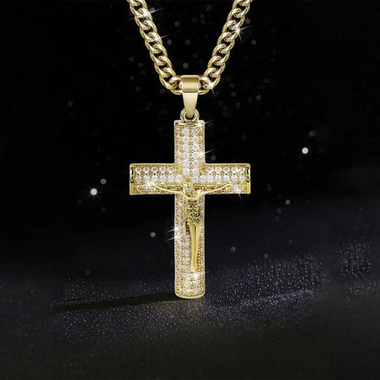✝️ NU 50% KORTING! 🔥 Ketting met Jezus-kruisbeeld – 14-karaats verguld, in geschenkverpakking & spirituele bescherming 🙏