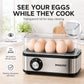 🥚⚡ Multifunctionele Eierkoker voor 8 Eieren – Met Kooksignaal, Pocheerbakje & Omeletvorm