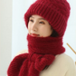 Alles-in-één gebreide muts en sjaal