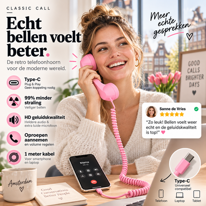 ☎️ 50% korting! Retro telefoonhoorn – uniek cadeau voor bijzondere gelegenheden. Vintage design & Bluetooth – voor thuis & kantoor! ✨🎁