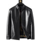 🔥50% KORTING — Heren leren jas met pluche voering | Warm cadeau voor hem