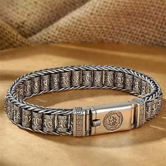 💎 64% KORTING! 💎 Tibetaanse Gebedsrol Armband – Zilver 925, Geluksbrenger & Valentijnscadeau