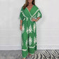 Jumpsuit met wijde pijpen en V-hals voor dames🍃