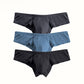 Effen kleur ademende herenslip met lage taille【Koop 5, krijg er 2 gratis】