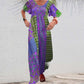 Women’s Bohemian Patchwork Colorful Maxi Dress