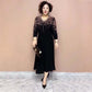 Dames nobele elegante jurk met glitter halslijn