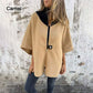 Casual stand kraag van dameshalte halve zip jas