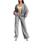 🍂Herfstkorting 53%+ gratis verzending🍂Dames Lange Mouw Rits Jas Trekkoord Joggingbroek 2-delige Sets