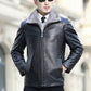 Heren Winter Stijlvol Fleece Leren Jas