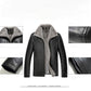 Heren Winter Stijlvol Fleece Leren Jas