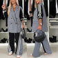 🔥Limited time big discount🔥Women’s Casual Patchwork Double-breasted Notched Lapel Blazer and Wide-leg Pants Set