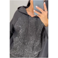 Dames Sweatshirt met capuchon en gebreide Joggers 2-delige set