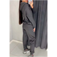 Dames Sweatshirt met capuchon en gebreide Joggers 2-delige set