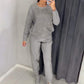 ✨Dames Sweatshirt met glitterkristal en vrijetijdsbroek tweedelige set
