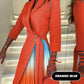 💕2025 Hot Sale💕ombre Revel Neck Band Taill Ploeged Blazer Jurk