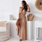 💖Limited Sale 50% UIT💖 Elegante Sexy V Hals Jurk met Zijsplit